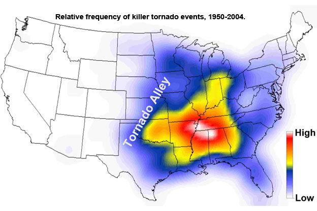 map of tornado